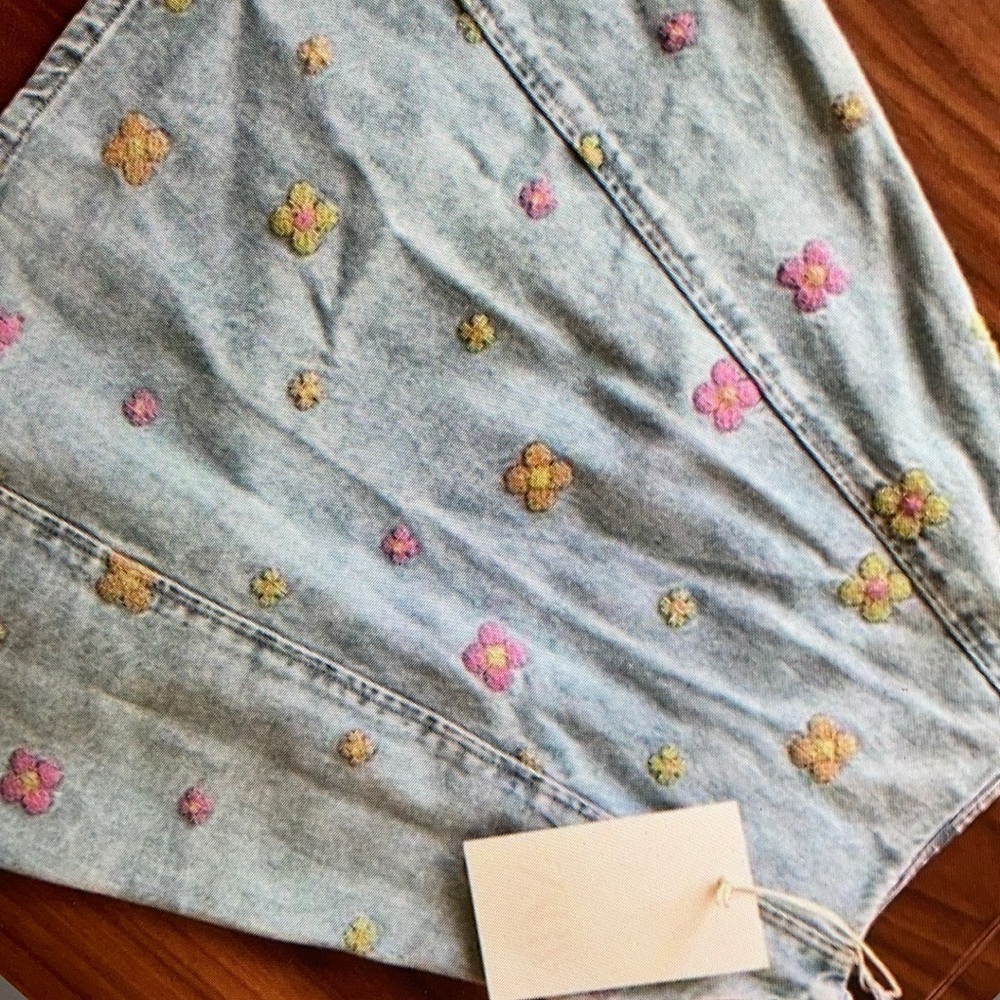 Girls embroidered floral blouse